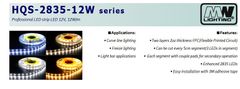 MW Power LED pásek MW Lighting HQS-2835-12W-WW-WP 12VDC 1260lm, 3000K, 12W, 5m