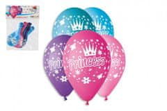 Smartballoons Balonek/Balonky nafukovací princezny 12'' průměr 30cm 5ks v sáčku