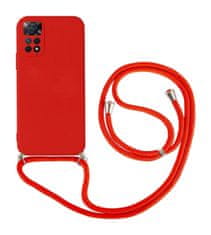 TopQ Kryt Xiaomi Redmi Note 11 Pro 5G červený se šňůrkou 93292