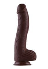 Hismith KlicLok Dildo 32 cm / realistické dildo - Brown skin tone