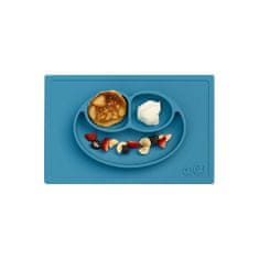EZPZ Silikonový talíř s podložkou 2W1 Happy Mat Blue modrá