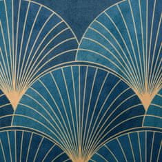 DESIGN 91 Dekorační závěs s kroužky - Gina, modrozlatý 140 x 250 cm