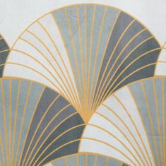 DESIGN 91 Dekorační závěs s kroužky - Gina, bílostříbrný 140 x 250 cm
