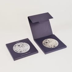 tout simplement, Magnetická kovová brož "Lunar" - malý model - stříbrné lesklé provedení
