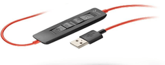 Poly BLACKWIRE 3320, náhlavní souprava na obě uši se sponou, C3320, USB-A konektor