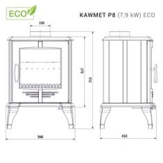 Kawmet P8 ECO - kamna litinová