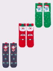 YOCLUB Yoclub Vánoční ponožky 3Pack SKA-X017U-AA00-0001 Multicolour 35-38