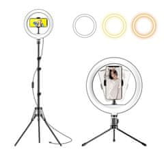 Apexel Ring light 10 s 2,1m USB stativem