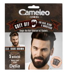 DELIA COSMETICS Cameleo Men Barvicí krém na vlasy, vousy a knír č. 3.0 tmavě hnědý 15 mlx2