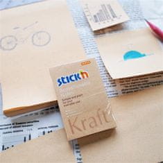 STICK´N Samolepicí bloček "Kraft Notes", linkovaný, hnědá barva, 150 x 101 mm, 100 listů, 21641