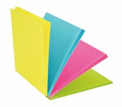 STICK´N Samolepicí bloček "Magic Pad", neonové barvy, 76 x 76 mm, 100 listů, 21571