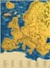 Giftio Stírací mapa Evropy – zlatá Deluxe XL