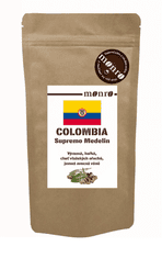 Káva Monro Colombia Supremo Medelin zrnkková káva 100% Arabika, 250 g