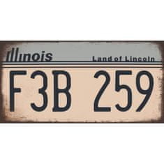 Retro Cedule Cedule Illinois Land od Lincoln