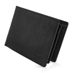 PAOLO PERUZZI Černá horizontální kožená peněženka In-31 Rfid