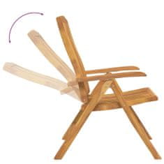 Greatstore Polohovací zahradní židle 6 ks masivní teakové dřevo