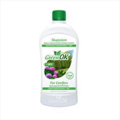 GreenOK GreenOK | Kapalné organominerální hnojivo. Koncentrát huminových látek + NPK | Sada 3 kusy: Pro Trávník 750ml, Pro Jehličnany 750ml, Pro Růže 750ml 