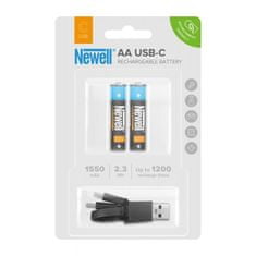 Newell AA USB-C 1550mAh Li-Ion akumulátor s vestavěnou nabíječkou 2ks