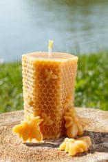 Zaparkorun.cz Litá svíčka se včelami z pravého včelího vosku, výška, 8 cm, 115 g, Bee harmony