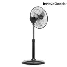 InnovaGoods Oscilační stojanový ventilátor, otáčení 360°, 60 W, černý