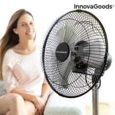 InnovaGoods Oscilační stojanový ventilátor, otáčení 360°, 60 W, černý