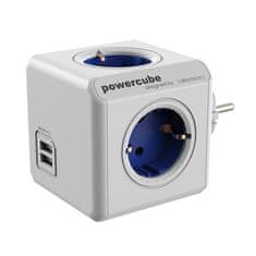 Zaparkorun.cz Rozbočovač Powercube s USB porty, modrý, Allocacoc