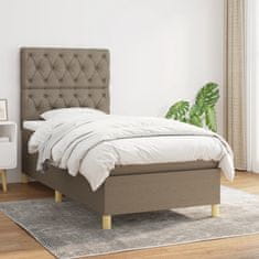 Greatstore Box spring postel s matrací taupe 80x200 cm textil