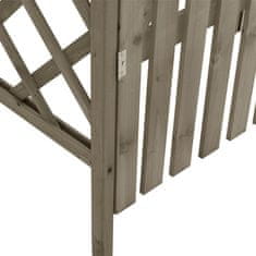 Greatstore Pergola s brankou 116 x 40 x 204 cm šedá masivní jedle