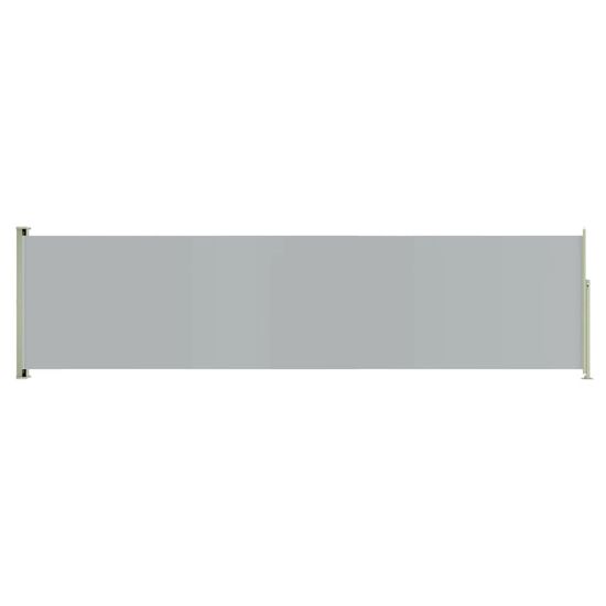 Vidaxl Zatahovací boční markýza/zástěna na terasu 160x600 cm šedá