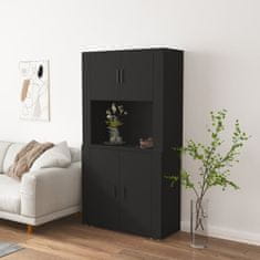 Greatstore Skříň highboard černá kompozitní dřevo