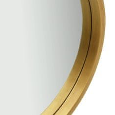 Greatstore Nástěnné zrcadlo s popruhem 60 cm zlaté