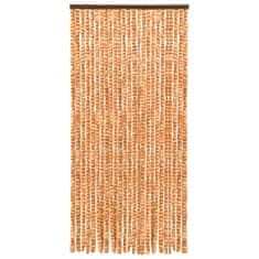 Greatstore Závěs proti hmyzu okrovo-bílý 100 x 220 cm Chenille