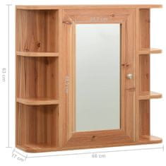 Greatstore Koupelnová zrcadlová skříňka dub 66 x 17 x 63 cm MDF