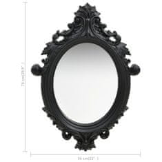 Vidaxl Nástěnné zrcadlo zámecký styl 56 x 76 cm černé