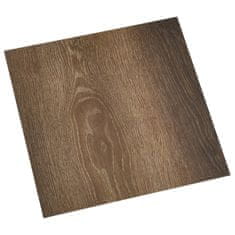 Vidaxl Samolepicí podlahové desky 55 ks PVC 5,11 m2 hnědé