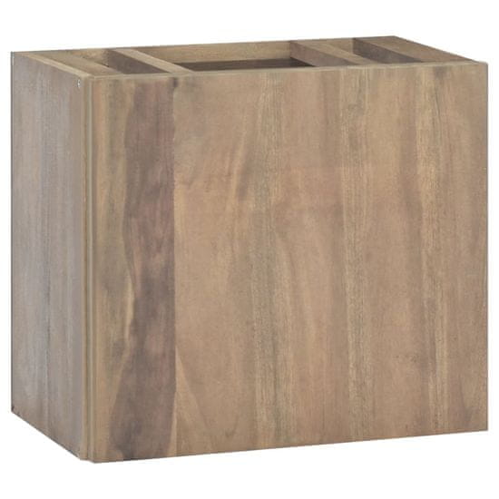 Greatstore Nástěnná koupelnová skříňka 45 x 30 x 40 cm masivní teak