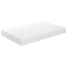 Vidaxl Plovoucí nástěnné police 4 ks bílé vysoký lesk 40x23x3,8 cm MDF