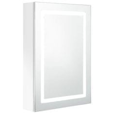 Greatstore LED koupelnová zrcadlová skříňka zářivě bílá 50 x 13 x 70 cm