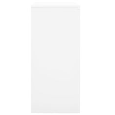 Greatstore Kancelářská skříň s posuvnými dveřmi bílá 90 x 40 x 90 cm ocel
