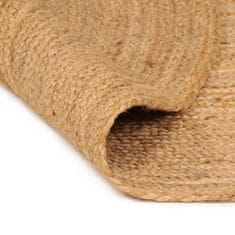 Vidaxl Plošný koberec pletený juta 240 cm kulatý