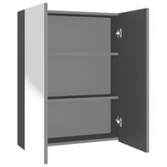 Greatstore Koupelnová skříňka se zrcadlem 60 x 15 x 75 cm MDF antracitová