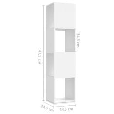 Petromila Otočná skříňka bílá 34,5x34,5x75,5 cm kompozitní dřevo