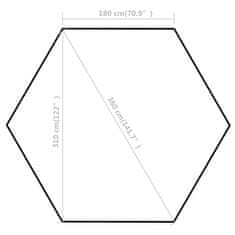 Vidaxl Nůžkový party stran s 6 stěnami hexagon krémově bílý 3,6x3,1 m