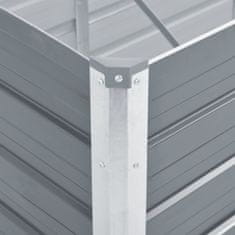 Petromila Vyvýšený záhon pozinkovaná ocel 320 x 80 x 45 cm šedý