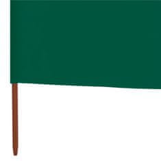 Greatstore 5dílná zástěna proti větru textil 600 x 120 cm zelená