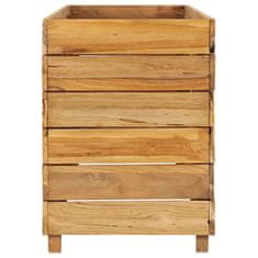 Greatstore Vyvýšený záhon 150 x 40 x 55 cm recyklovaný teak a ocel