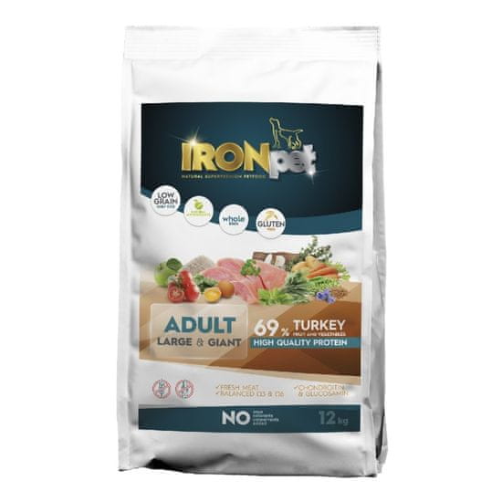 IRONpet Dog Adult Large & Giant Turkey (Krocan) 12 kg