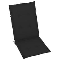 Vidaxl Polstry na zahradní židle 4 ks černé 120 x 50 x 4 cm