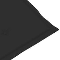 Vidaxl Polstry na zahradní židle 4 ks černé 120 x 50 x 4 cm
