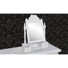 Greatstore Toaletní stolek s hranatým sklopným zrcadlem MDF